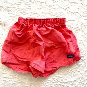 Patagonia Vibrant Coral Shorts 12-18months quickdry